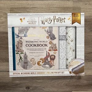 Warner Bros. Wizarding World Cookbook & White Rolling Pin Set